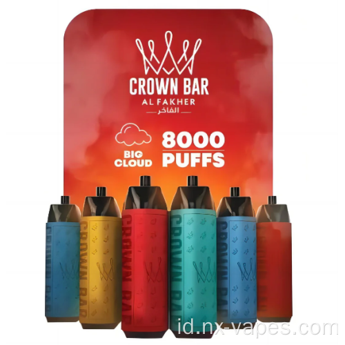Harga Grosir Al Fakher Crown Bar 8000 Puffs